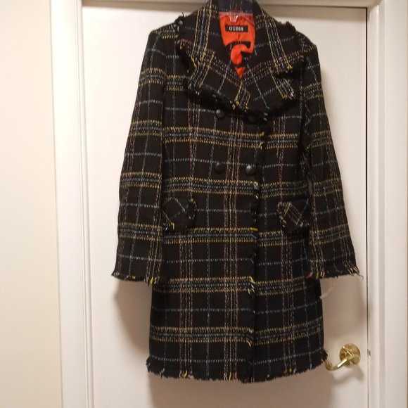 Guess Jackets & Blazers - Guess Tweed Double Breasted Wool Blend Coat